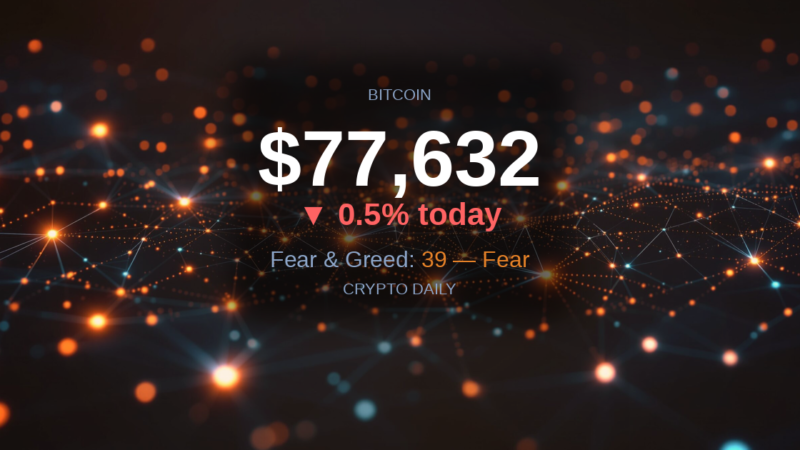 Crypto Daily 2026 04 24 – 24 April 2026: Bitcoin Holds $77K as Fear Deepens Overnight