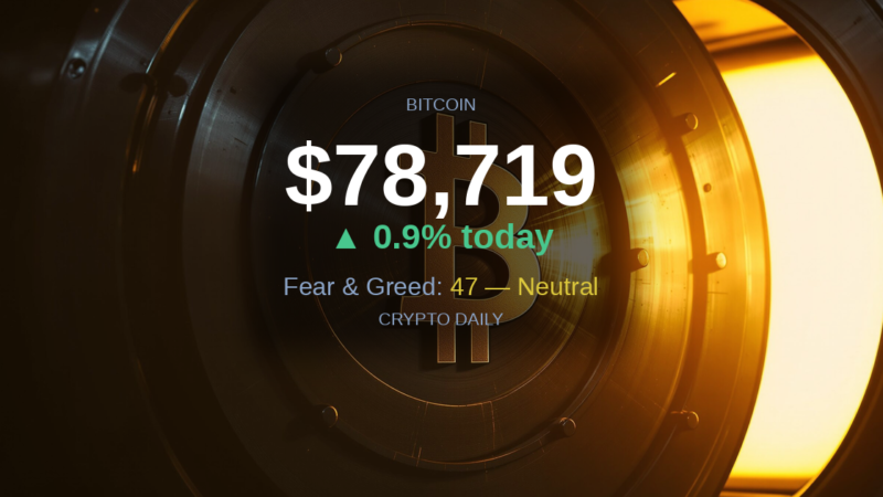 Crypto Daily 2026 04 27 – 27 April 2026: Bitcoin Holds $79K as Markets Open the Week in Neutral