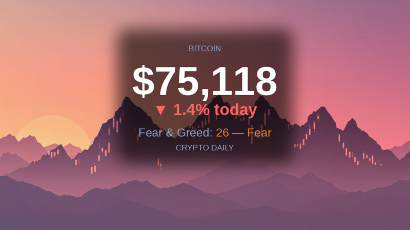 29 April 2026 Evening: Wednesday’s Gains Erased as Bitcoin Slips to $75,118 Heading into Asia