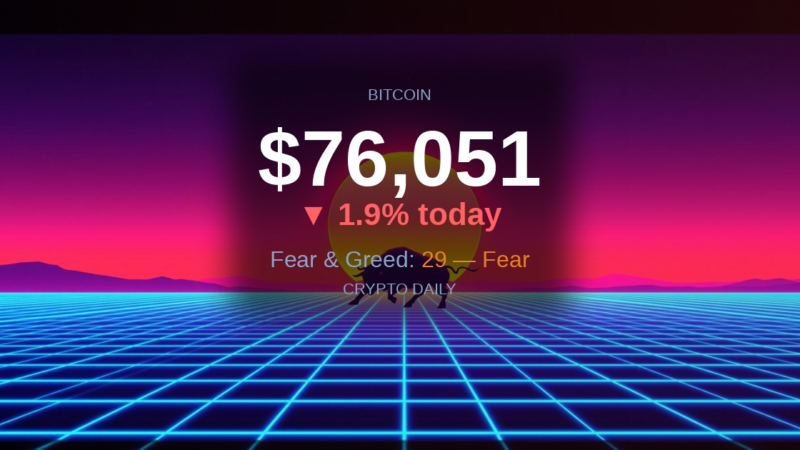 30 April 2026 PM: Dogecoin Surrenders the Last Green as Bitcoin Reclaims $76K
