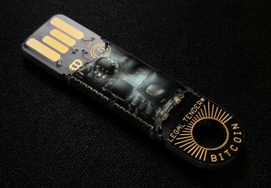 Bitcoin coins secured representing how to store crypto safely with hardware wallet