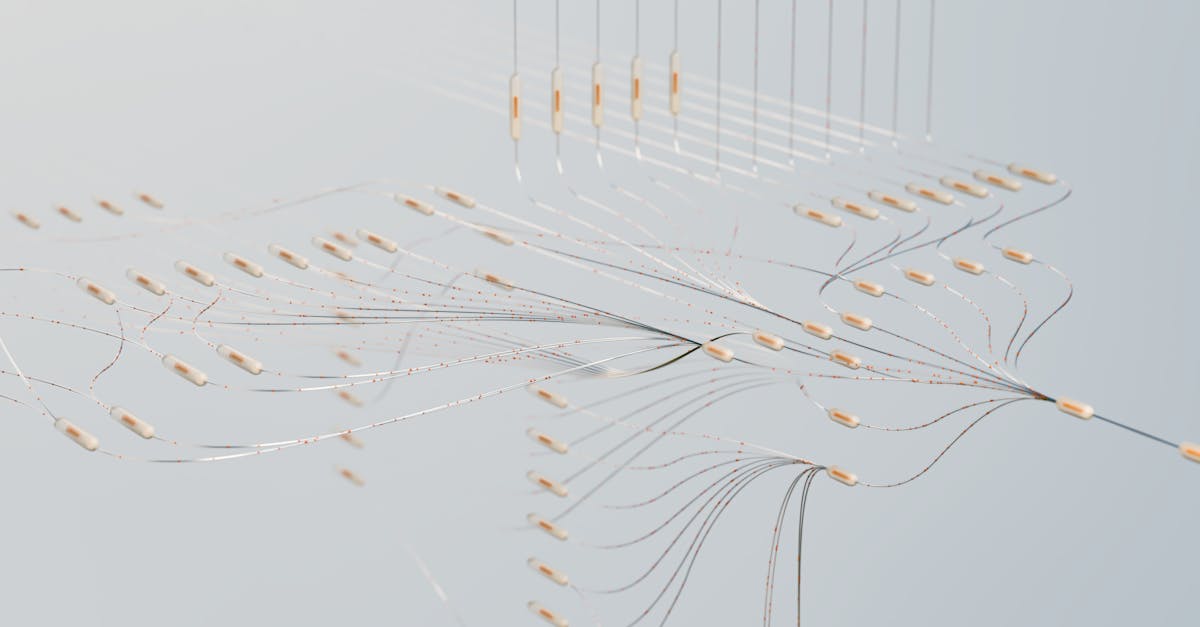 Abstract visualisation of a machine learning neural network structure
