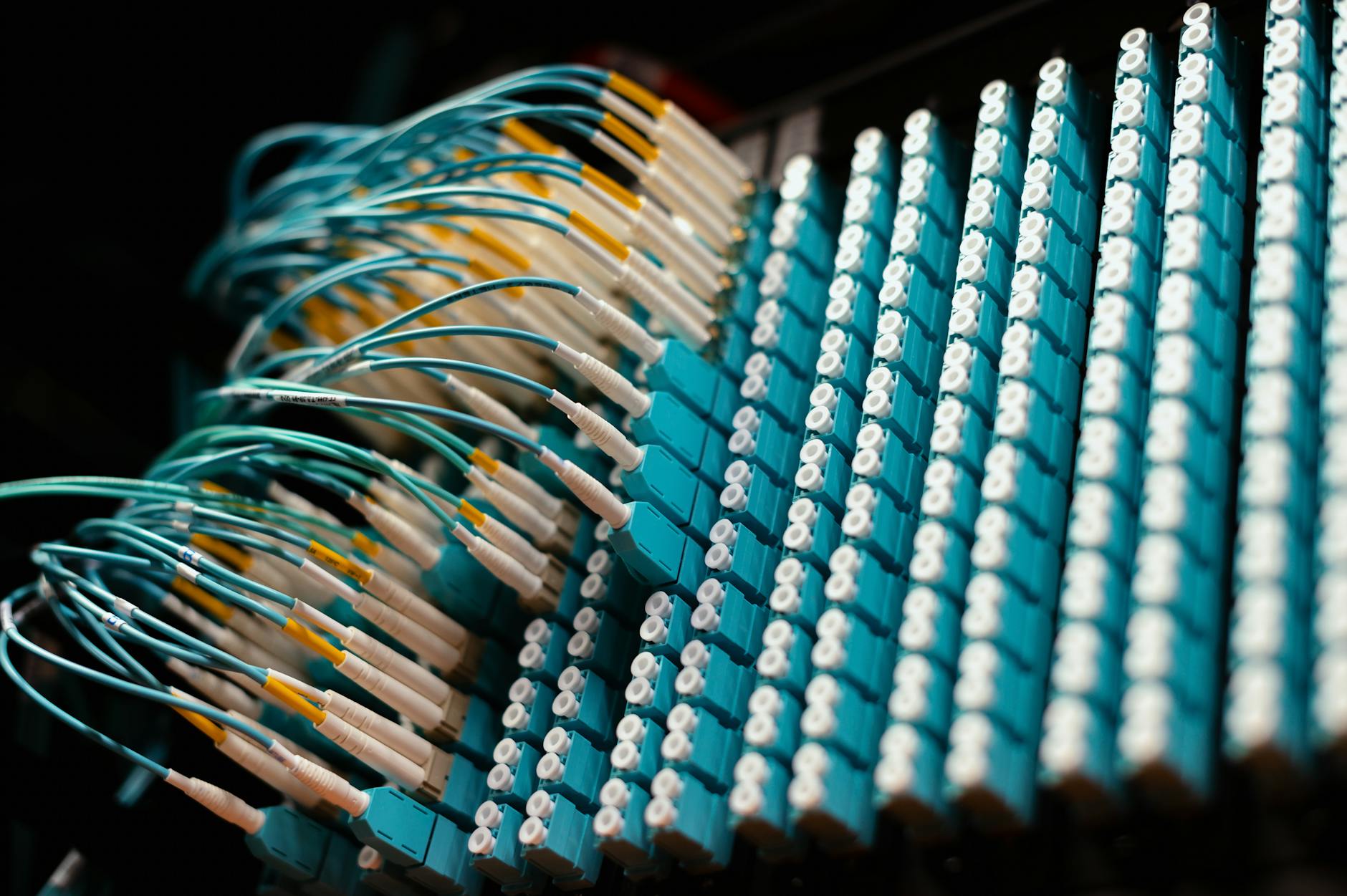 Server racks in a data centre illustrating what is a blockchain network
