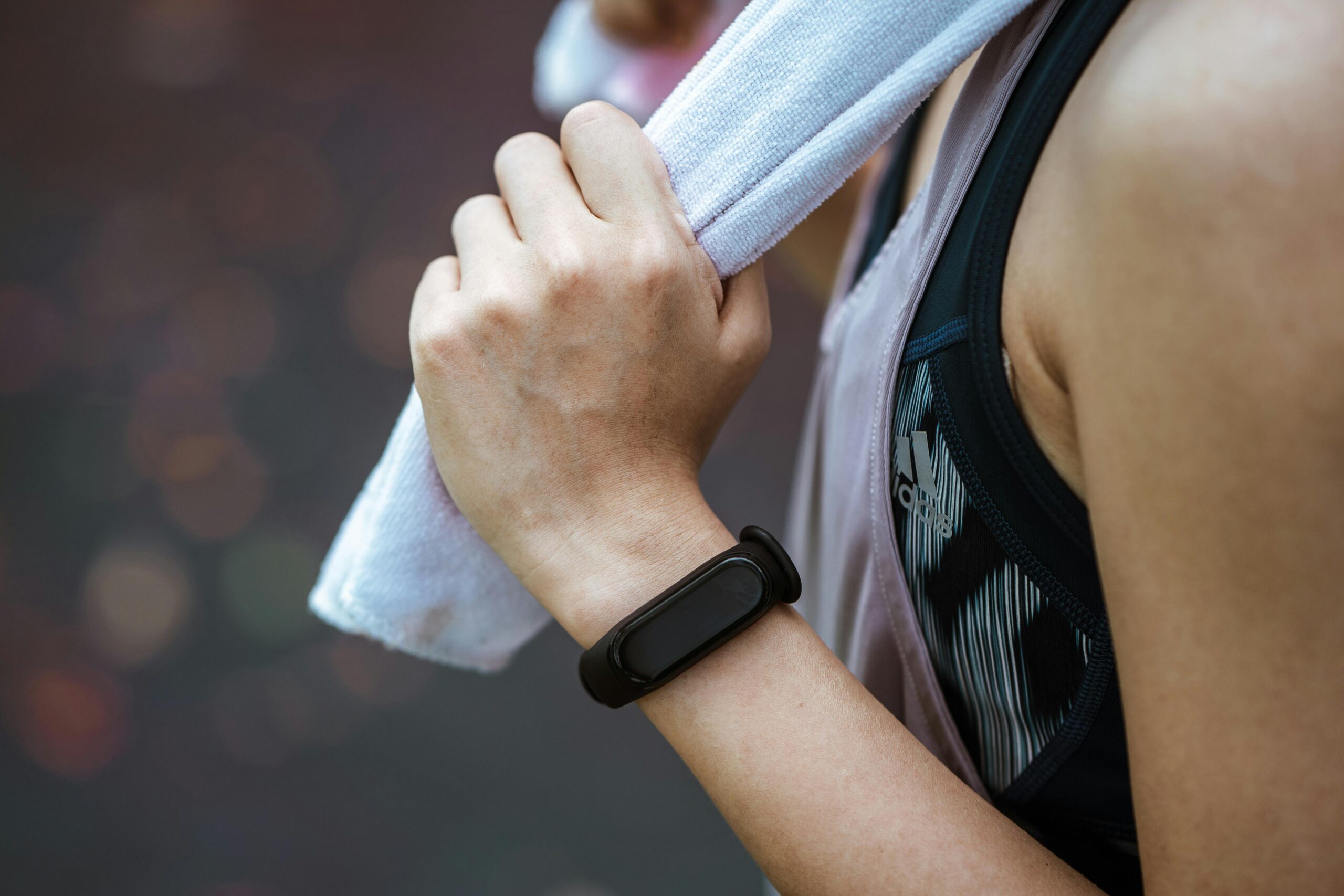 Person wearing a smartwatch