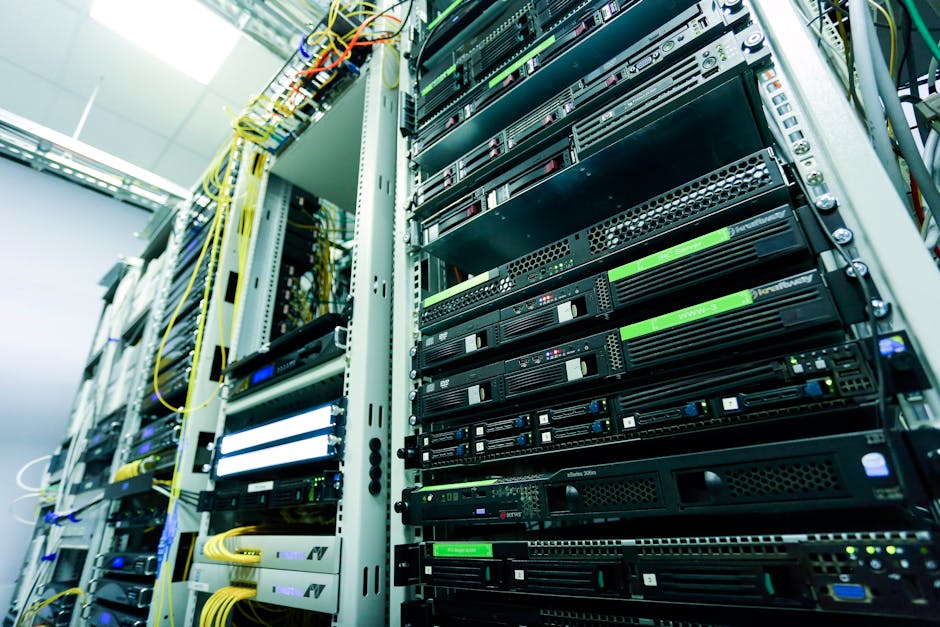 Server racks in a modern data centre