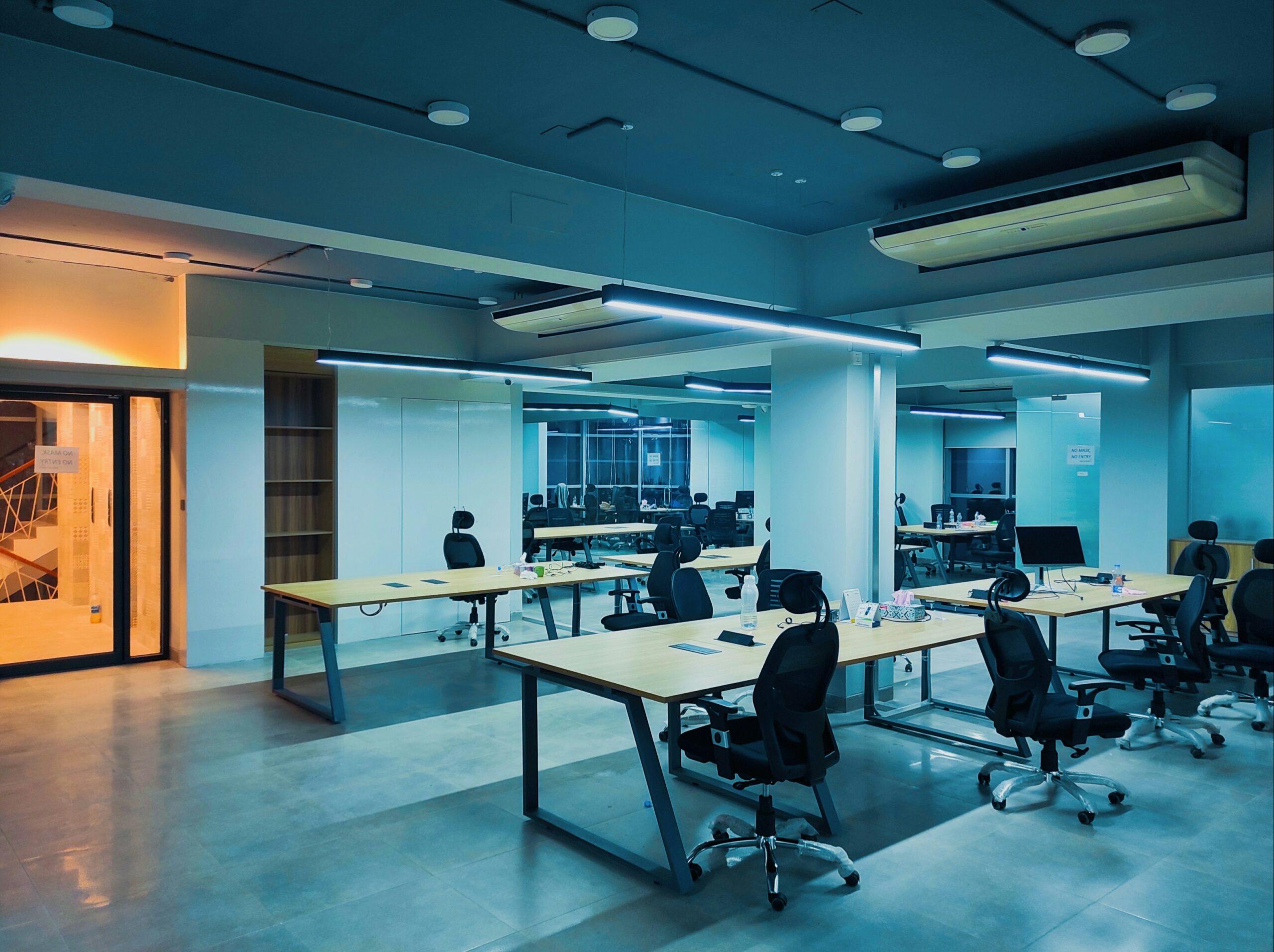 Modern technology office workspace