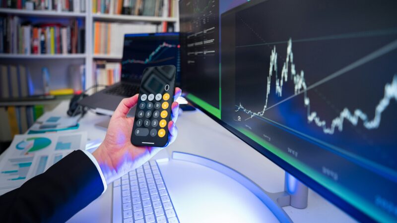 Tree shake market maker context shown through stock market data on a screen