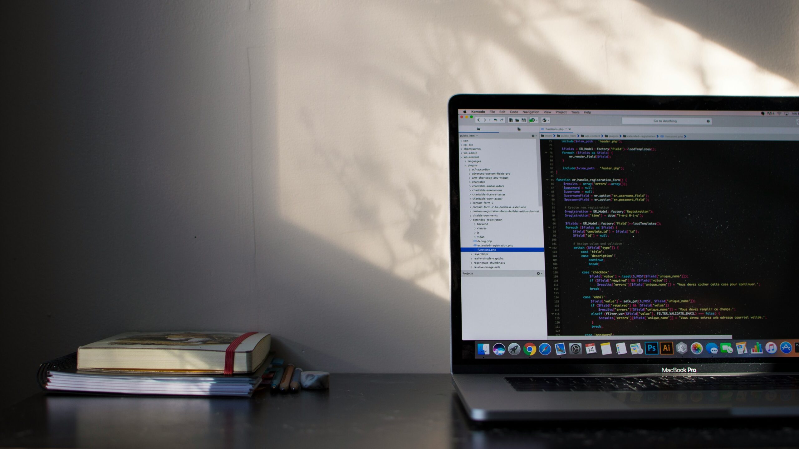 A software developer workspace used to monitor AI tools and cloud services