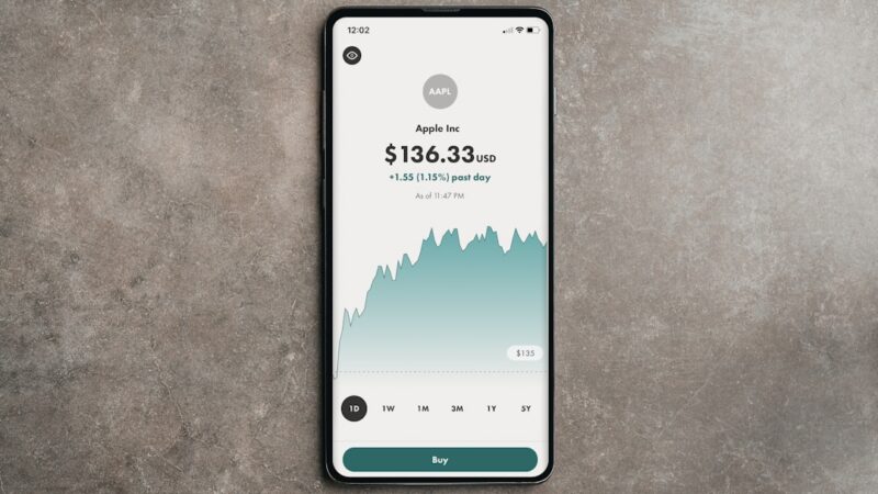 average purchase price shown through a simple investing account image
