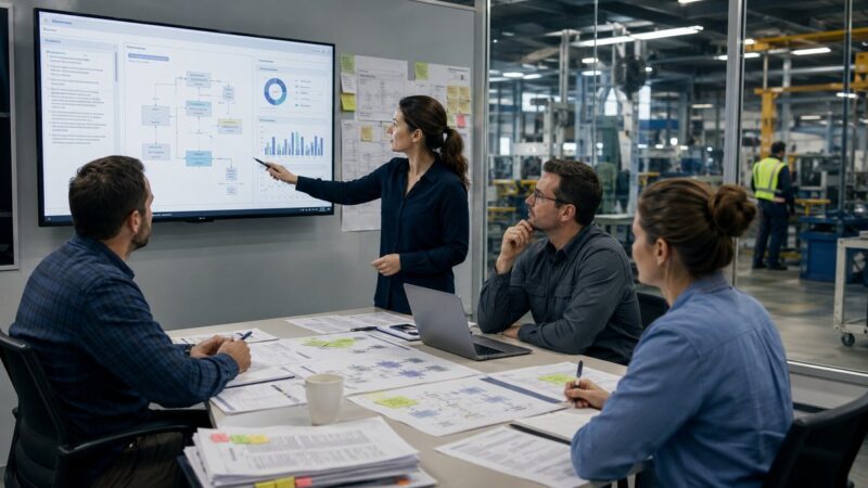 Specialist using AI to turn technical notes into a plain-English briefing.