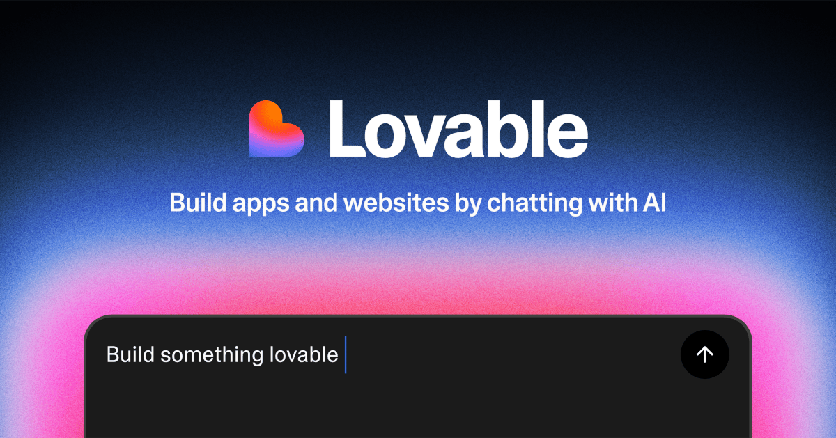 Lovable AI coding developer tool product image for building apps and websites with AI