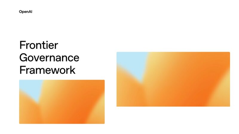 OpenAI Frontier Governance Framework cover image for an AI policy and safety agenda story