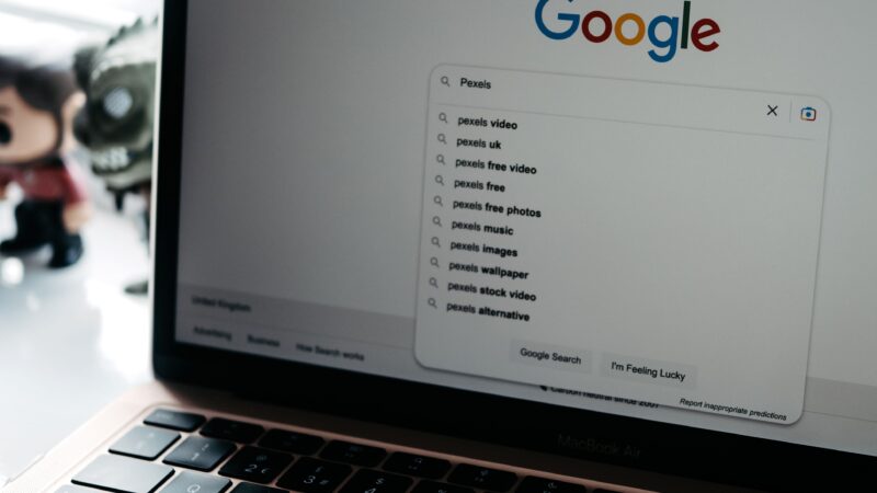 Laptop showing a web browser, representing AI browser automation