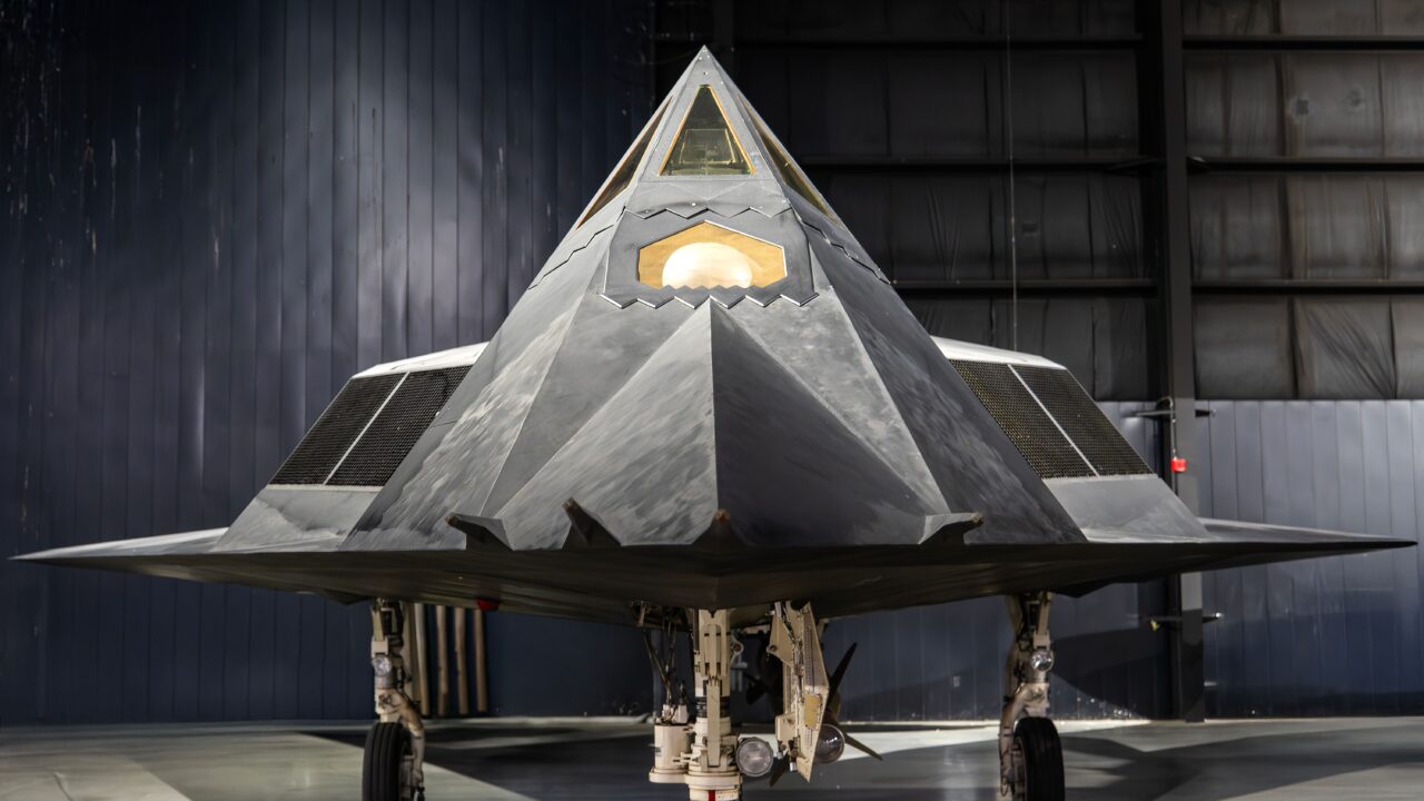 Stealth military aircraft representing Pentagon AI defense contracts