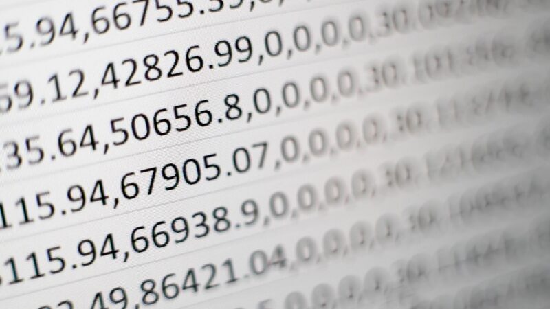 Numbered transaction data sheet representing a crypto transaction hash lookup