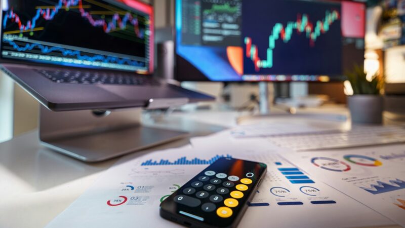 Trading desk screens used to explain market colour and order flow
