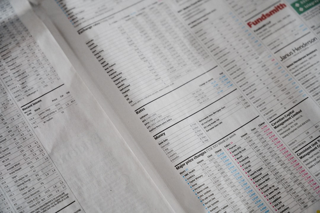 Share register small caps guide illustrated with financial newspaper share price listings